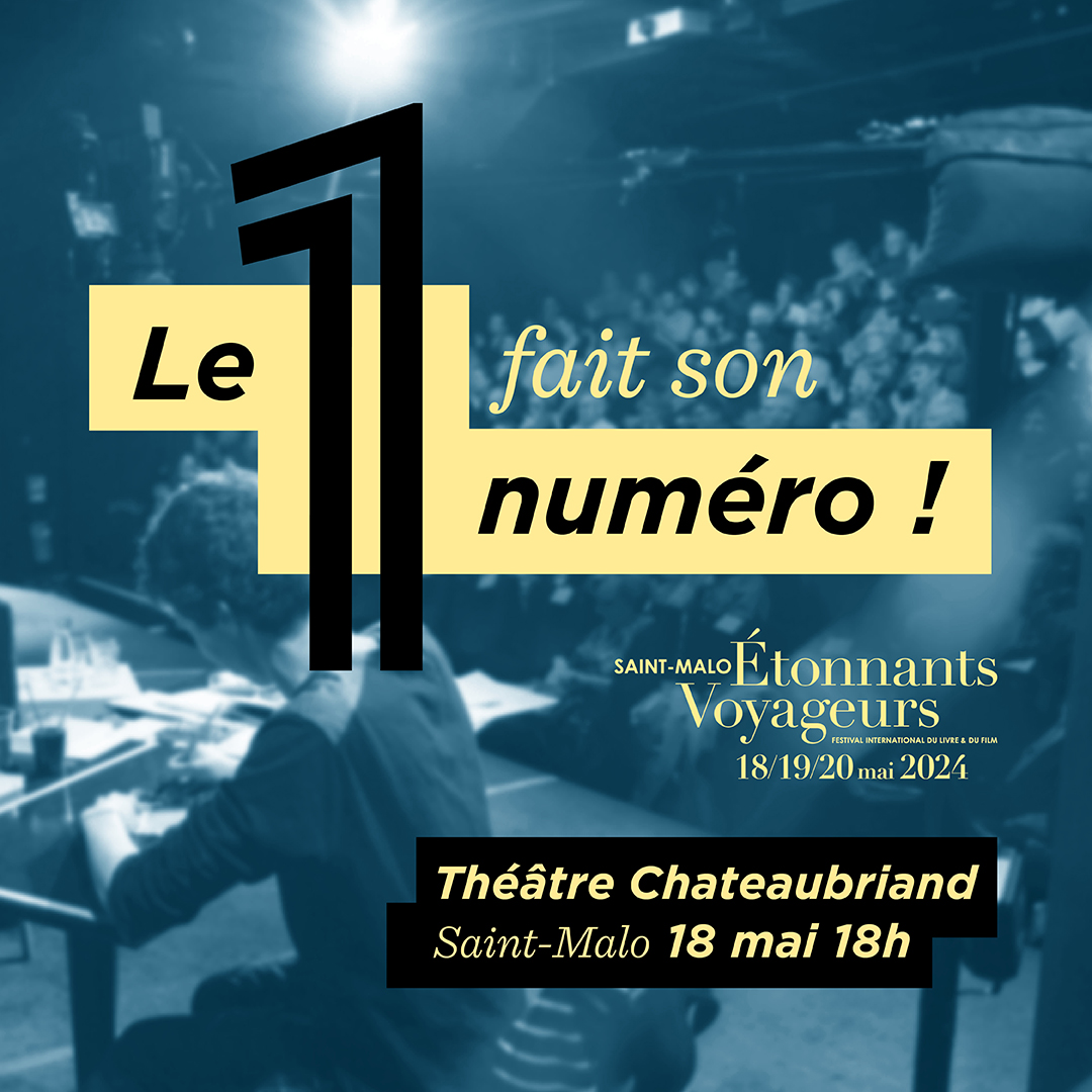 Pour ses dix ans, le 1 produit un numéro grandeur nature ! @ericfotto et la rédaction du journal montent sur scène avec des invités du @FestivalEV pour se demander : « Sommes-nous encore humains ? ». Entrée réservée aux détenteurs d’un billet ➡️ etonnants-voyageurs.com/-Festival-2024…