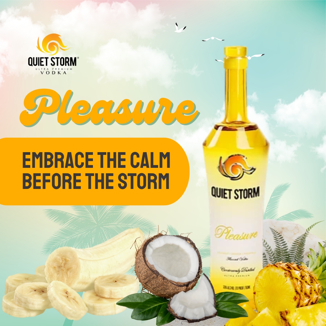 Unveil the tranquility preceding the tempest of pleasure with <a href="/QuietStormVodka/">Quiet Storm® Vodka</a> 🍹🌴 

Embrace the serene calmness before immersing yourself in the whirlwind of exotic flavors, indulging your senses in a symphony of delight. 🥥🍌🍍