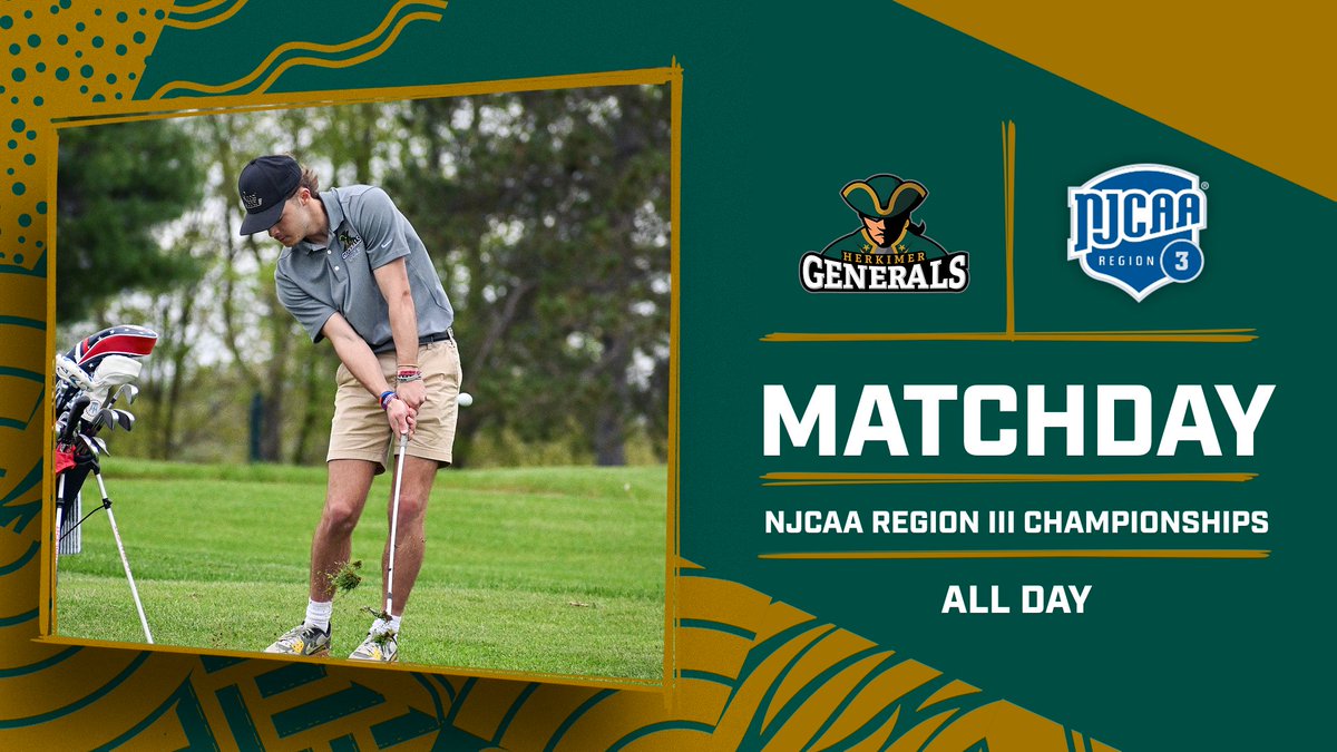 The Herkimer Golf Team heads to Glen Oak Golf Course to compete in the opening round of the NJCAA Region III Championship today!

#HerkNation I #DefendTheHill 💚💛⚔️