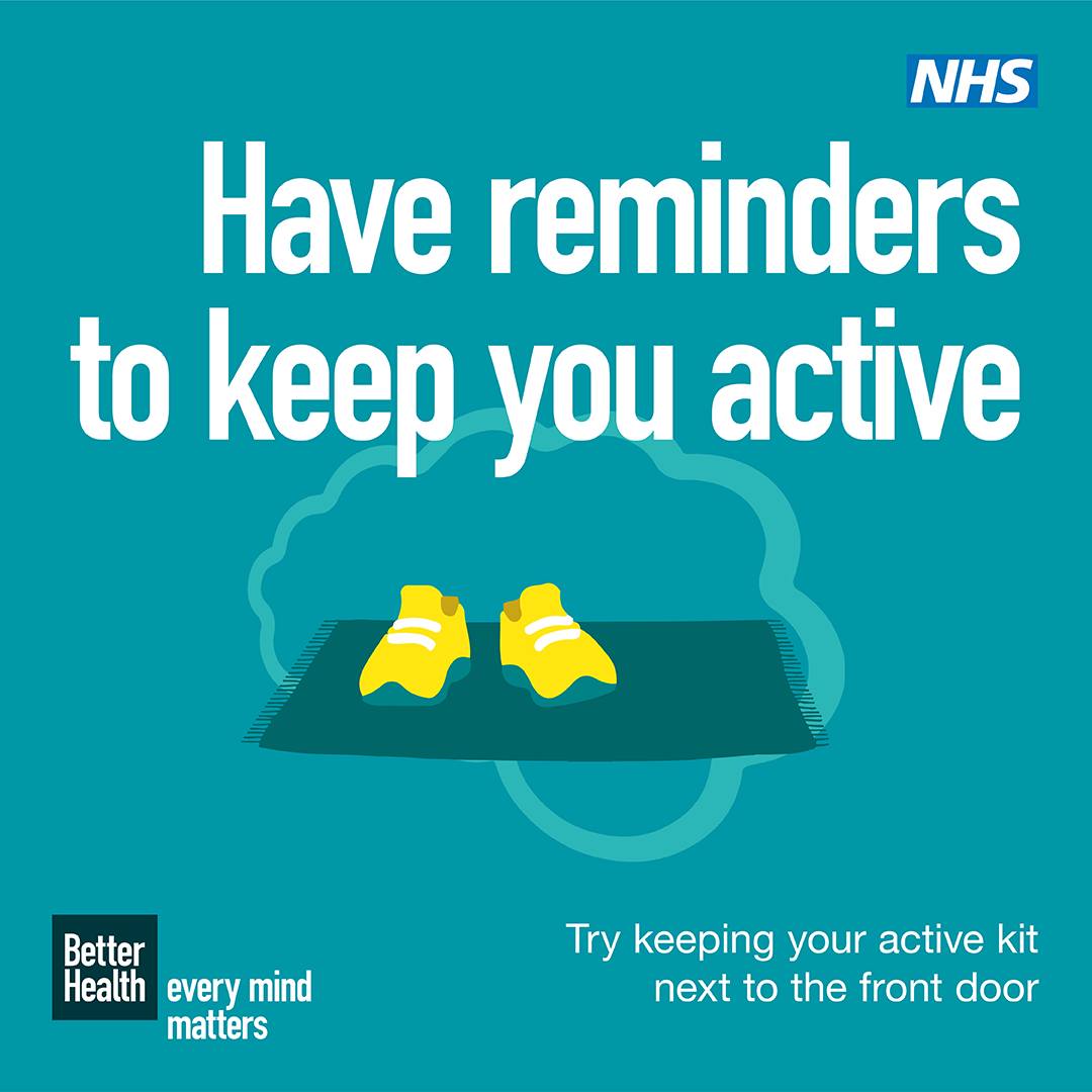 This week is Mental Health Awareness Week, with this in mind, we'll be kickstarting the week with our top tips to help you get active for your mental wellbeing. 🧠🏃‍♀️ 👍 Have reminders to keep you active - leave your active kit next to the front door. #MentalHealthAwarenessWeek