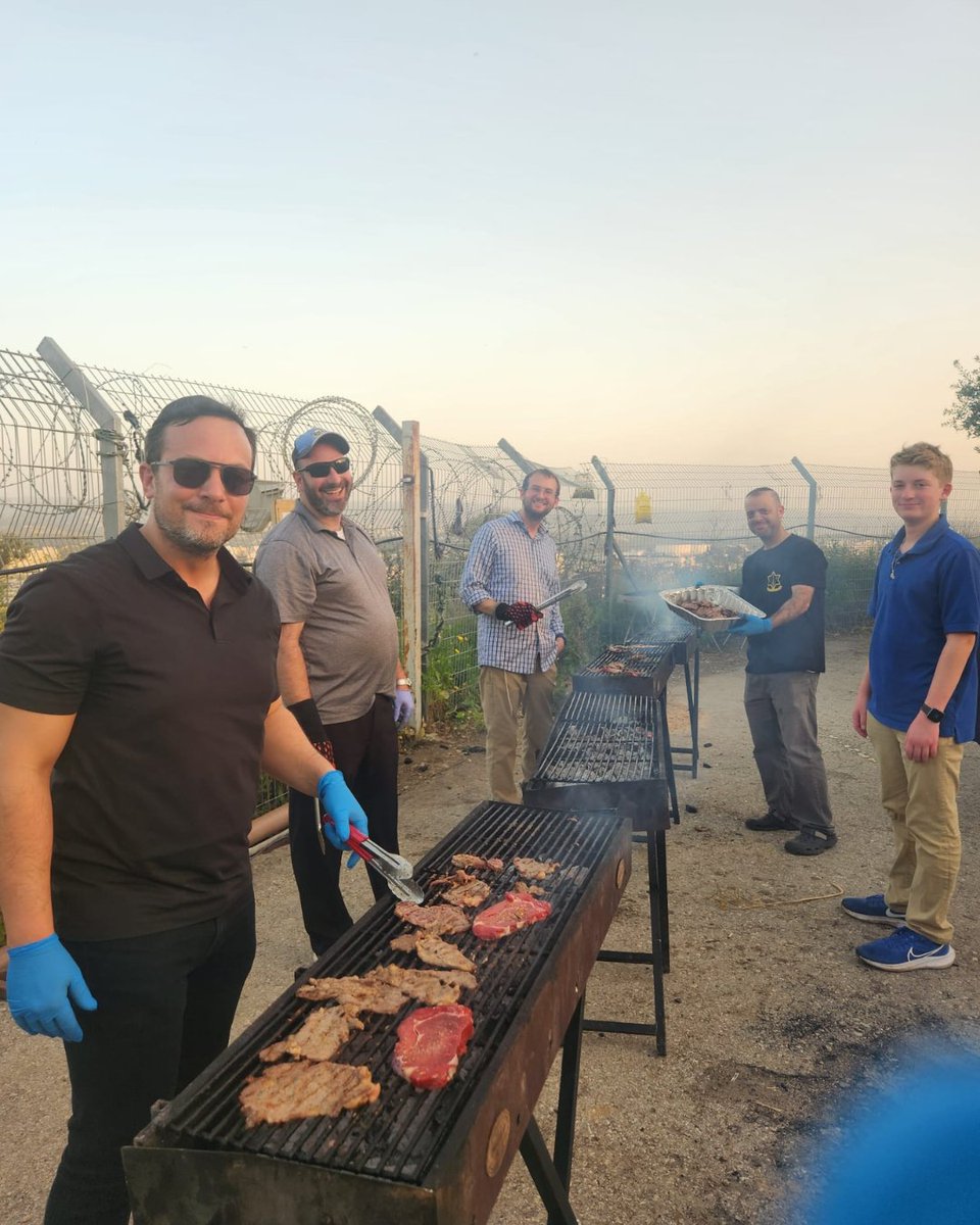 Grilling up steaks and serving smiles for our soldiers! 🥩😊 Join us: grillingforisrael.com #grillingtime #goodcauses #idf #israel #yisraelchai