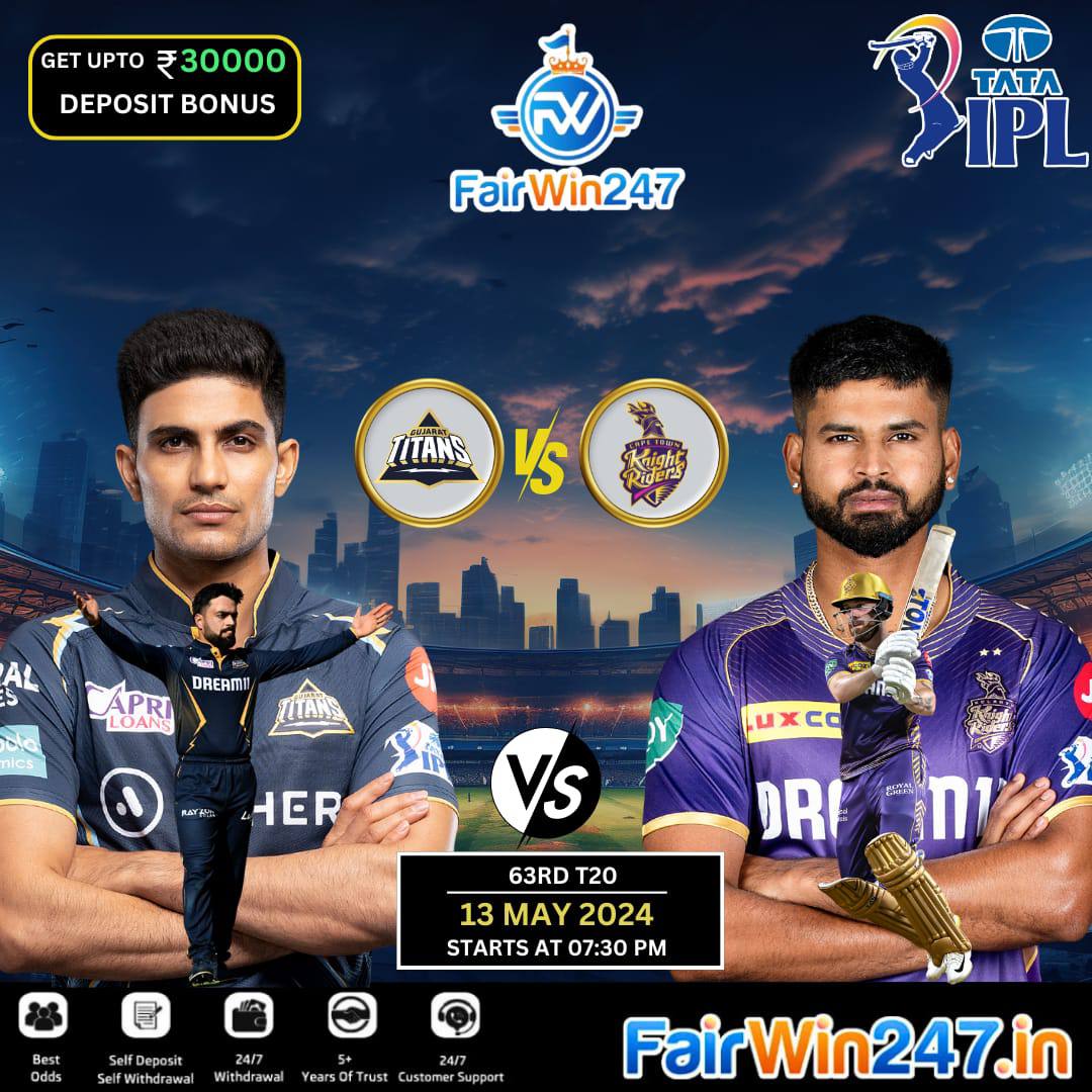 Can GT Beat Strongest KKR? Sign Up and Place Your Bets👉🏻 bit.ly/Fairwin247 ▪️Toss ▪️Match Odds ▪️Runline/Fancy ▪️Cash Out ▪️24/7 Deposit/Withdraws Join Now 👉🏻 bit.ly/Fairwin247 Play Now and Win Big!! #GTvKKR #GTvsKKR #KKRvGT #KKRvsGT #IPL2024 #TATAIPL2024