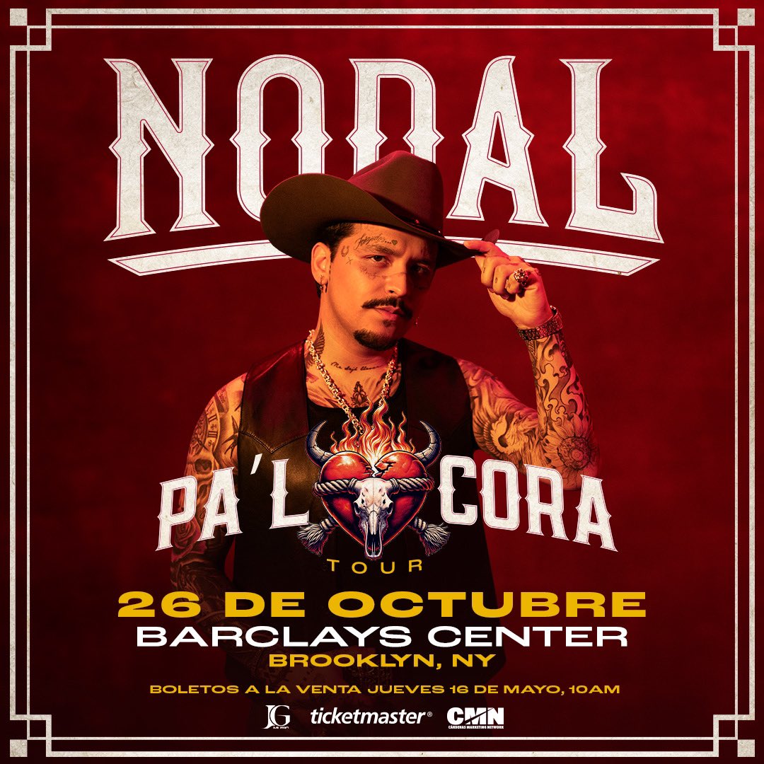JUST ANNOUNCED: Christian Nodal returns to Brooklyn on Saturday, October 26! Get tickets Thursday at 10am!