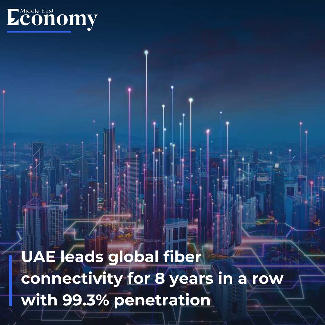 The UAE has once again emerged as the global leader in Fiber to the Home (FTTH) connectivity. This marks the eighth consecutive year the country has held this position with a staggering penetration rate of 99.3%. Read more economymiddleeast.com/news/uae-leads…
#UAE #FiberOptic #Technology