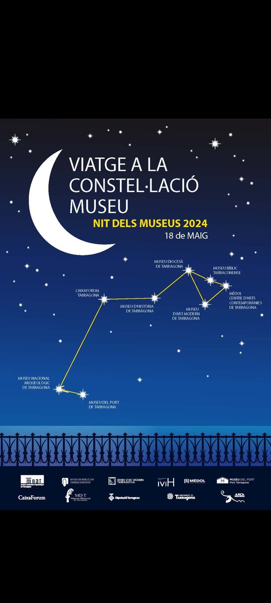 Viatge a la constrl·lació museu Ruta pels museus de #Tarragona Dissabte 18 de maig sessions de tarda i nit Reserves mnat.cat/activitats #NitdelsmuseusTGN #Nitdelsmuseus #Nitdelsmuseus2024