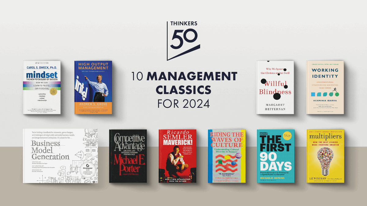 #Thinkers50 2024 Management Classics Booklist is the ultimate guide to essential business and management literature. Get started with the Classics and discover the newest additions to the list of legends! thinkers50.com/booklists/#man…