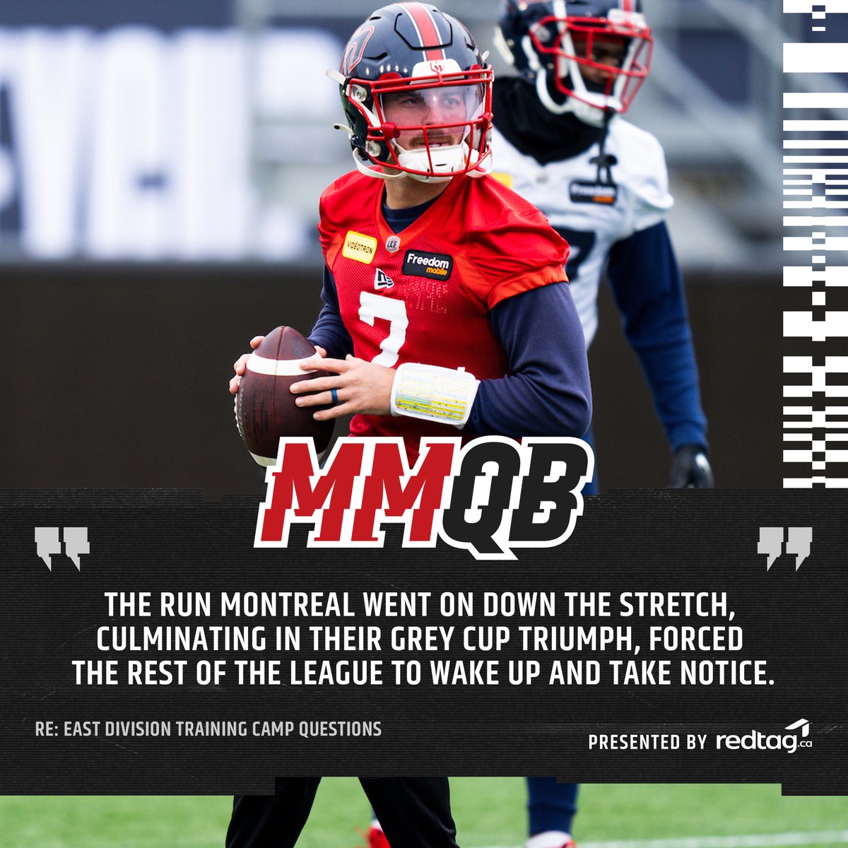 Which team is taking the East this year? 🤔 MMQB presented by @redtagca: bit.ly/4bB4FAu | #CFL