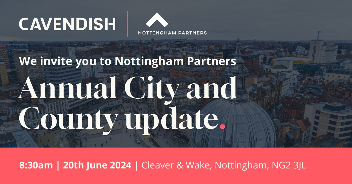 The East Midlands has a new leader. What happens now? Find out on Thursday 20th June, as @nottmpartners, are collaborating with @ProConNotts, for their annual ‘City & County Update’ breakfast event in Nottingham. Find out more here: eventbrite.co.uk/e/nottingham-c…