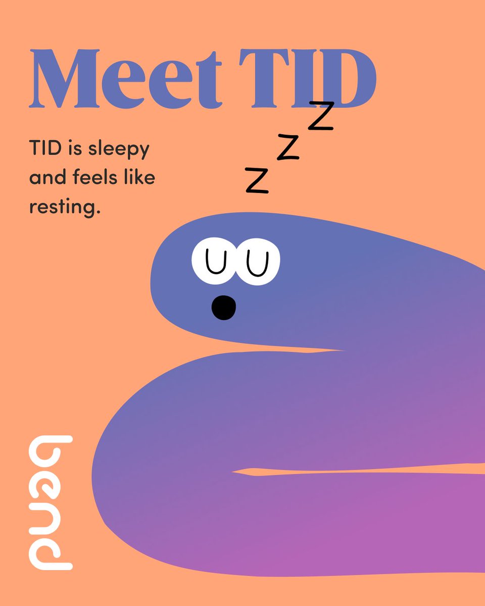 Feeling tired, exhausted, or like you just want to lay down and take a big ‘ol nap? 😴 That’s how TID feels too!

Our team is here with evidence-based tools to help you or your child feel more energized for the day ahead. Meet TID here: bendhealth.com/buddies/tid #parentingsupport