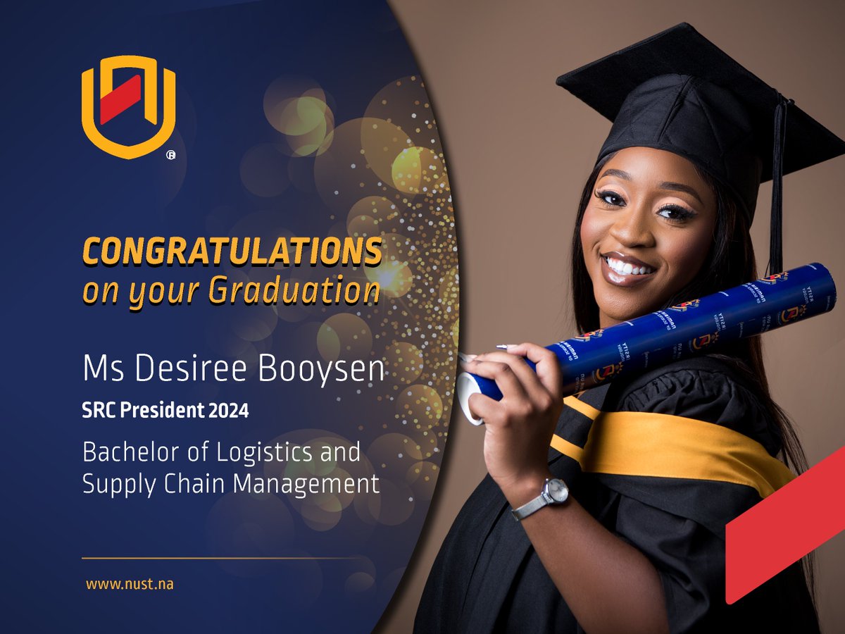 NUST_Namibia's tweet image. Congratulations to our SRC President for 2024!

Here&apos;s to a successful term ahead, making positive changes and empowering students. 

#SRCPresident #leadership #Congratulations 🎉👏