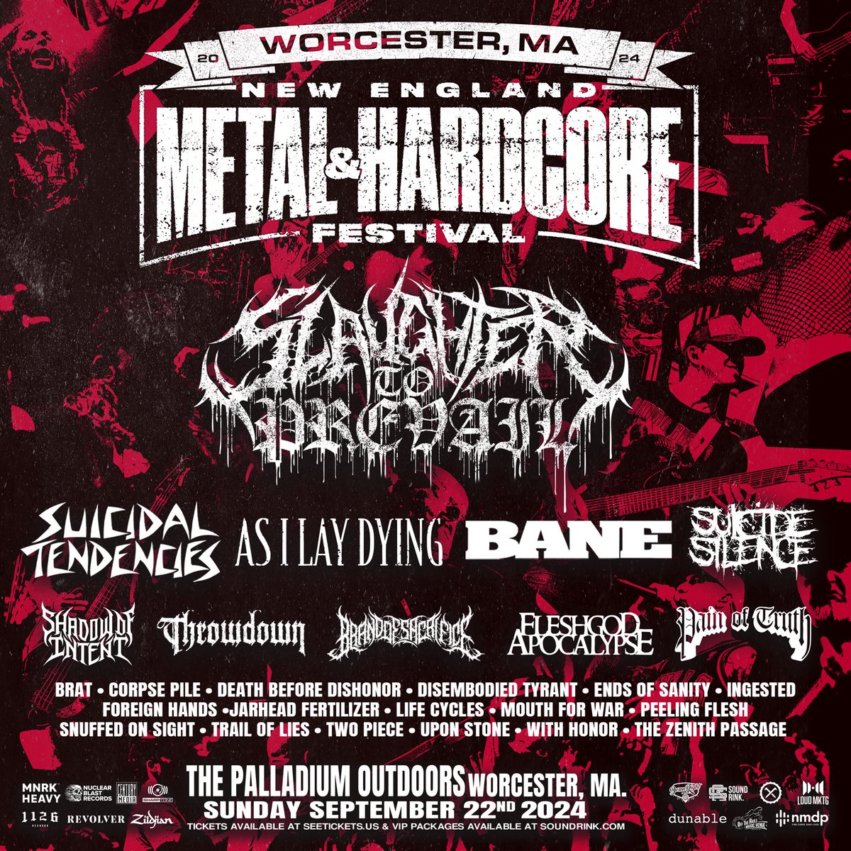 NEW LINEUP ADDITIONS - We’re very excited to announce 5 more bands playing NEMHF this year 🔥 @EMMUREmusic, @XibalbaCA, and @simulakrahc will be playing Saturday 9/21 + @peelingfleshok and @SnuffedOnSight will be playing Sunday 9/22 🎫 Tickets and VIP @ metalandhardcorefest.com