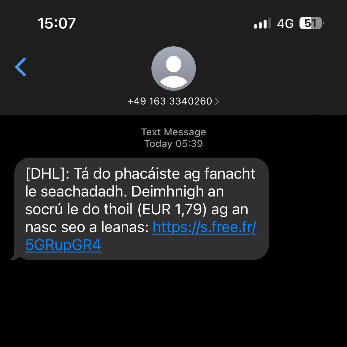 love the as gaeilge scam messages lately
