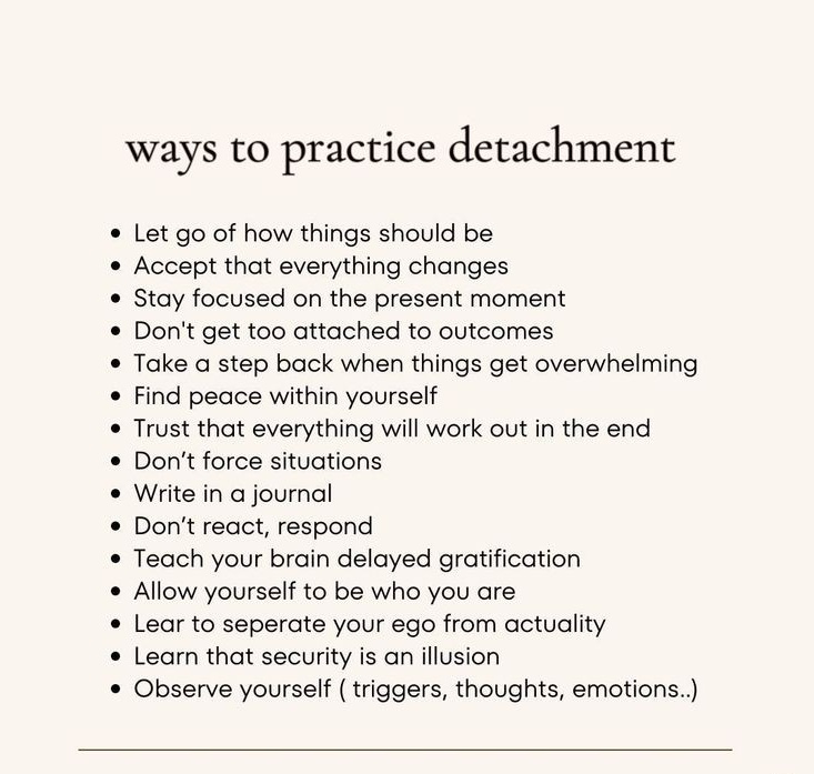 ways to practice detachment