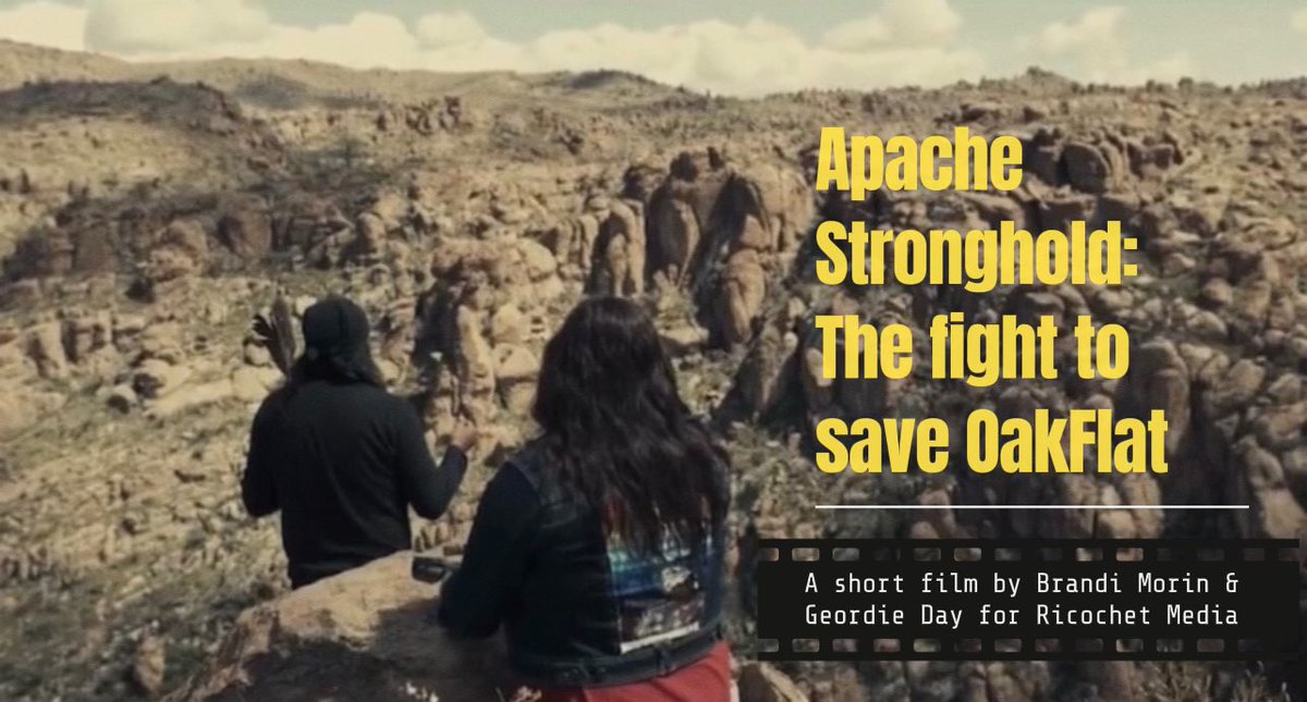 Geordie & I’s latest short doc Apache Stronghold: The fight to save OakFlat is out!! Made possible by @ricochet_en WATCH/SHARE at the link below: “IN THE HEART OF THE ARIZONA HIGH DESERT LIES A BATTLE FOR THE SOUL OF THE LAND. THE ANCIENT, SACRED GROUNDS OF THIS APACHE NATIVE…