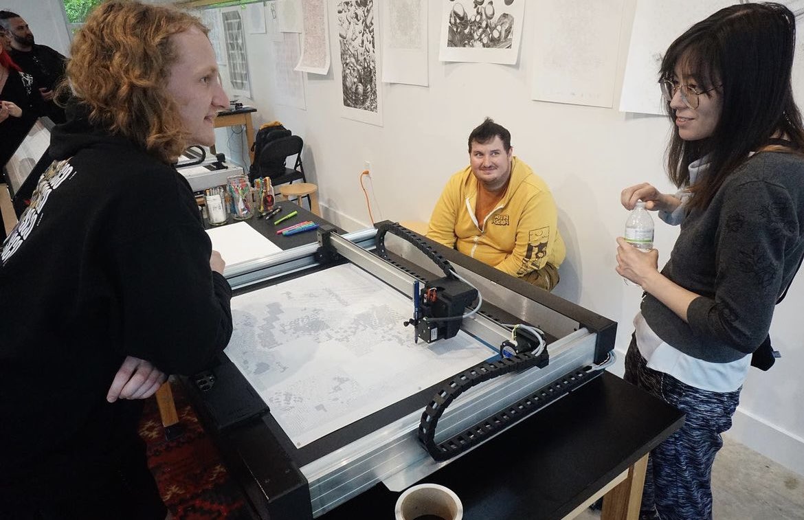 bantamtools's tweet image. #PlotterStudySession at Bantam Tools Center for Machine Arts (2/2) 📸@bre