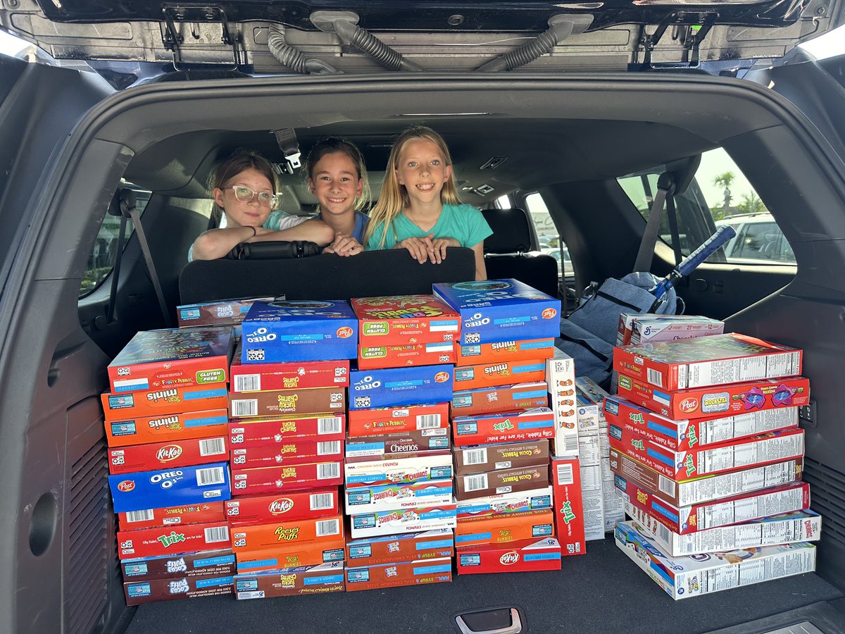 Cereal 4 Summer ☀️We are so close to our goal! These girls had a Lemonade Stand over the weekend and made over $200 and turned around and bought 84 boxes of cereal! Way to go ladies! Kindness Multiplied 😃<a href="/LaurelOakElem/">Laurel Oak Elem.</a>  <a href="/LaurelOakPTO/">LaurelOakPTO</a> <a href="/collierschools/">Collier County Public Schools</a>