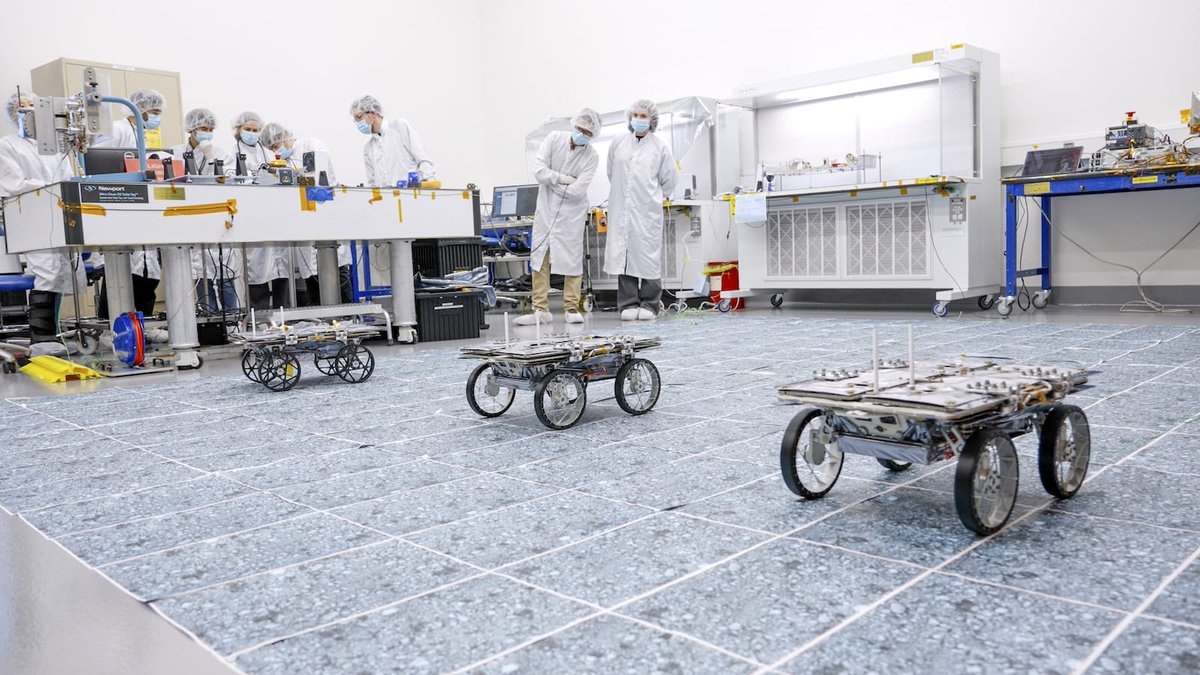 Construction and testing are complete on the #CADRE (#CooperativeAutonomousDistributedRoboticExploration) #rovers, which will map the #lunarsurface together as a tech demo to show the promise of #multirobotmissions. Learn more: ow.ly/AvrO50REgf1 #SubhaComandur #GuyZohar