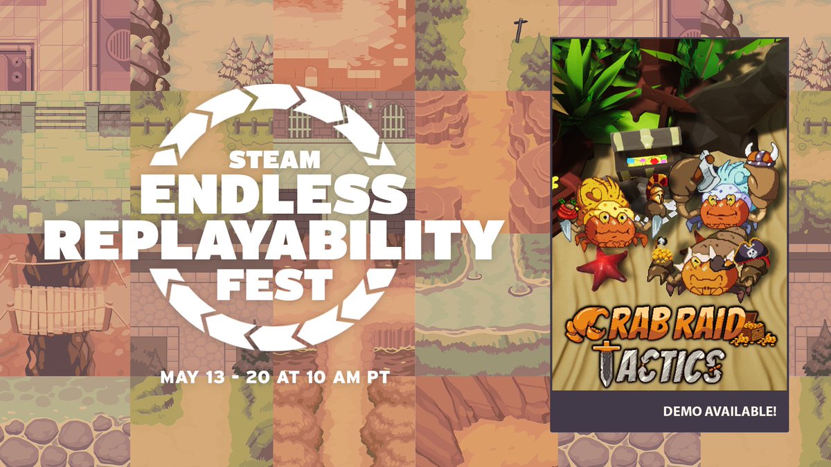 We’re participating in Steam’s Endless Replayability Fest with a fresh update!

Try the free demo and share your feedback 🦀⚔️