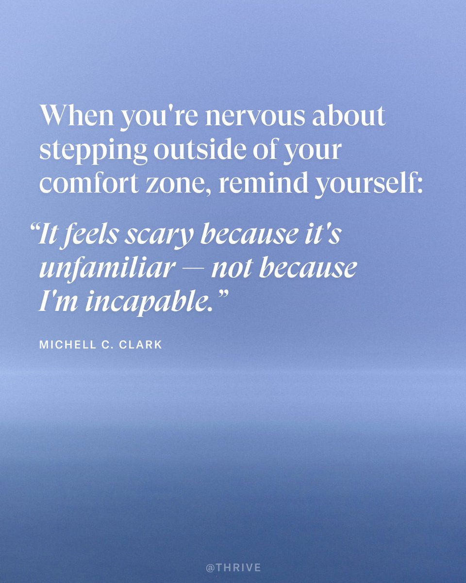thrive's tweet photo. This week, try doing one thing that takes you out of your comfort zone. By trying new things, and even learning from your mistakes, you can help pave the way to a growth mindset. https://t.co/wGkCku6oz3