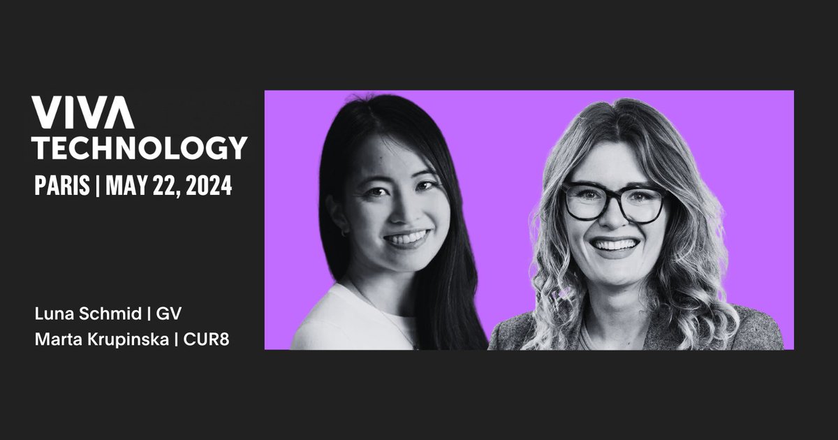 Save the date 📅 GV’s Luna Schmid and @cur8earth’s @mmeentrepreneur will take the stage at @VivaTech on May 22! Hear their insights on #ClimateTech — including the latest advancements for businesses looking to reduce their carbon output to net-zero 🌍 bit.ly/3UDvpd4