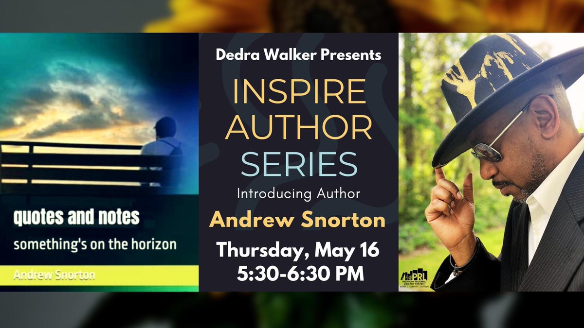 Join me 5/16/24 from 5:30-6:30pm at the #WinderPublicLibrary in Winder, GA! I'll discuss #quotesandnotessomethingsonthehorizon as part of the #InspireAuthorSeries 📚🎙️. @athensvoice @onlineathens @BarrowPatch @GwinnettDaily @BooksGiftsBGM @BooksToReadBTR @BlackWorkspace @ajc