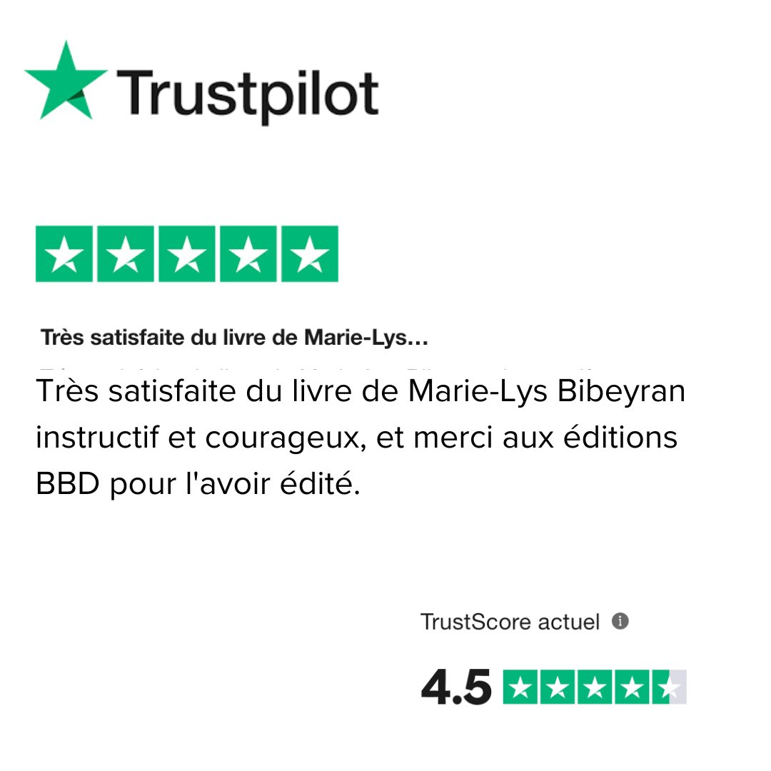🙏 Merci ! Continuez à nous partager vos retours de lecture du livre de <a href="/MLysBibeyran/">Marie-lys Bibeyran</a>  𝐎𝐧 𝐯𝐨𝐮𝐬 𝐥𝐞 𝐝𝐢𝐫𝐚 𝐝𝐚𝐧𝐬 𝟐𝟎 𝐚𝐧𝐬 !  C’est le meilleur soutien possible 📚