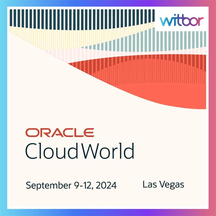 Oracle CloudWorld 2024: Premier cloud event! Explore latest cloud tech, drive business with Oracle Cloud. Connect with experts, learn innovations. Register now!👇🏽
zurl.co/6PIM 

#OracleCloudWorld #CloudTechnologies #BusinessInnovation #IndustryExperts #Witbor #oracle