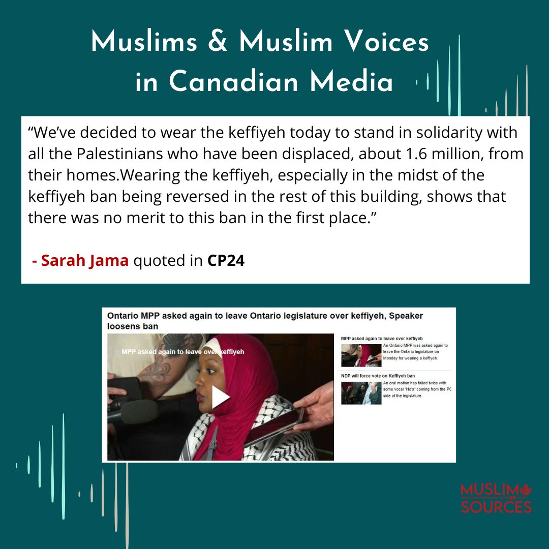 MuslimSources's tweet image. Our highlights of Muslims and Muslim voices in Canadian media this past week:  #amplifyingMuslimvoices