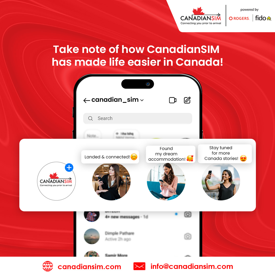 Discover the ease of Canadian life with CanadianSIM. From the moment you land to finding the perfect stay, we've got you covered. Stay connected, stay updated, stay happy!

#CanadianEase #SimplifiedLiving #CanadianSIM #ConnectedLife #TravelCanada