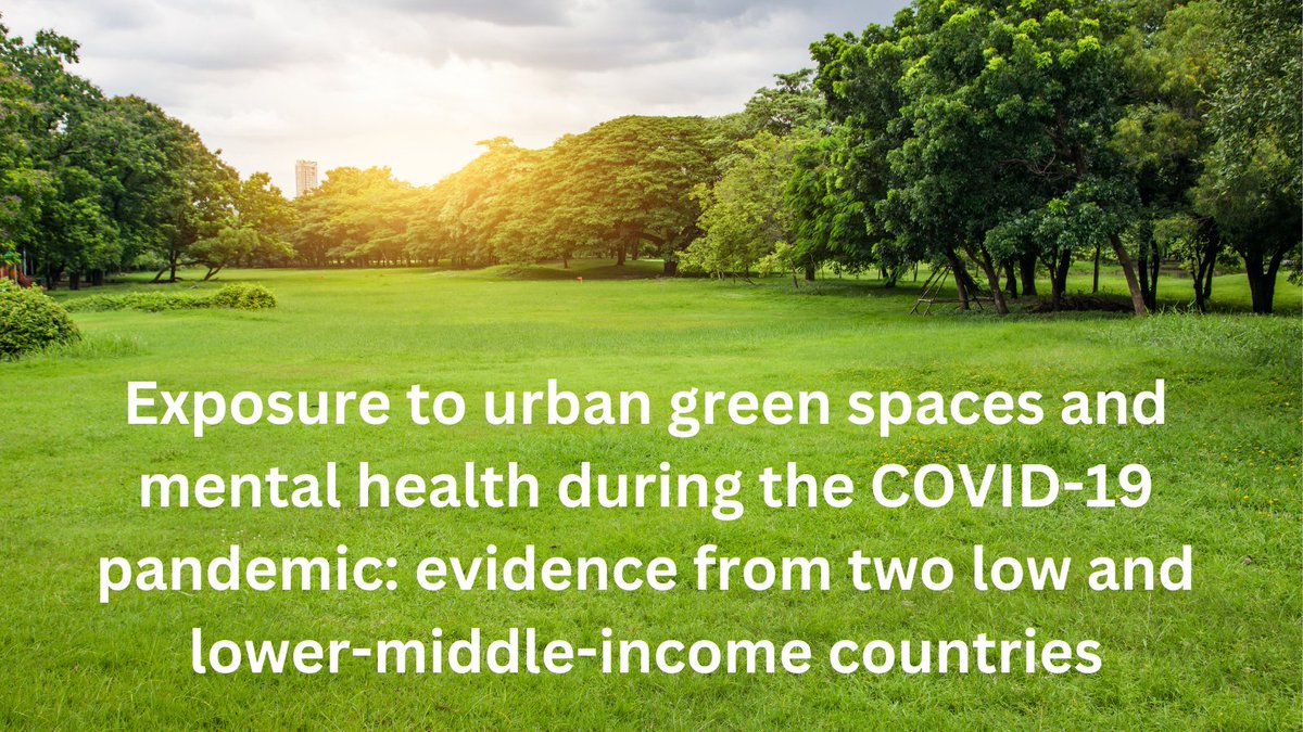 In this Frontiers in Public Health article, Patwary et al. found that, for some people, increased time in nature led to mental health improvements after COVID-19 lockdowns: tinyurl.com/w77habvw Access to nature may assist with mental health recovery following such crises.