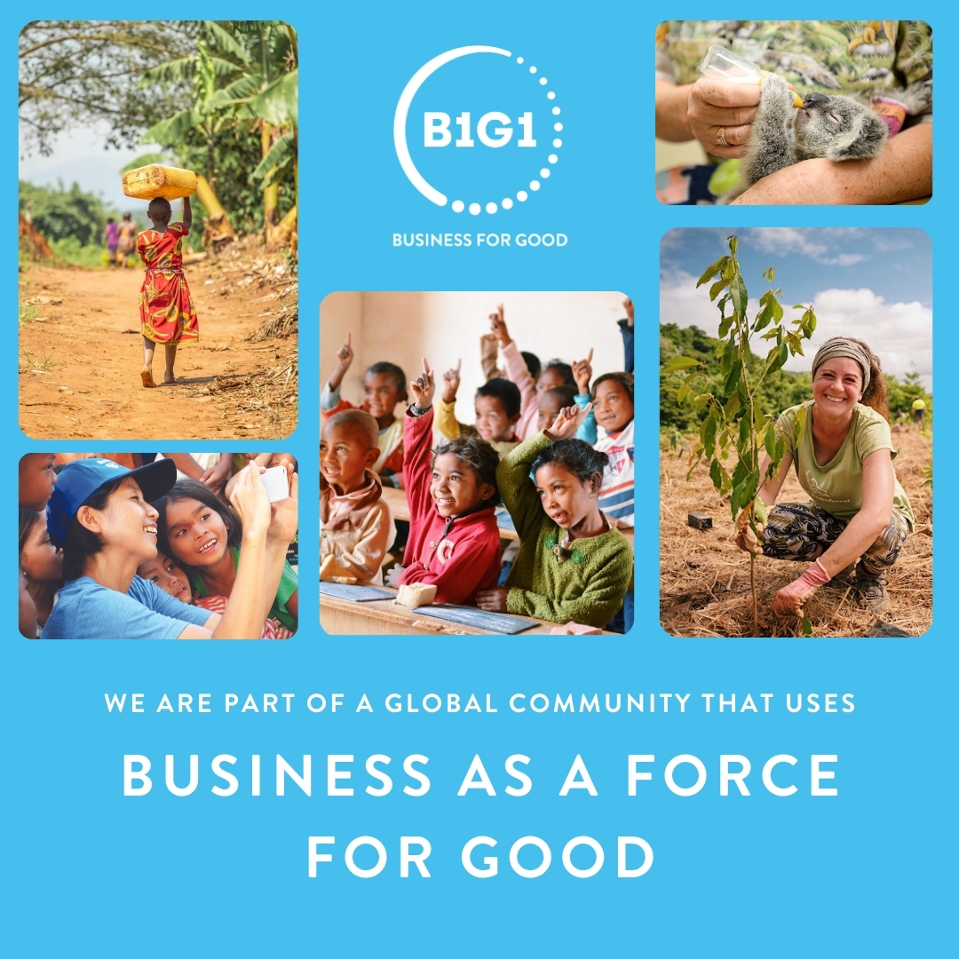 Every time you do business with us, something great happens in the world. 🌍
<a href="/B1G1/">B1G1</a>