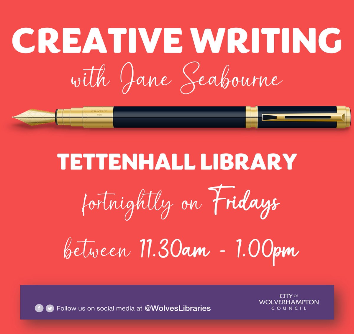 Find your own story with our Creative Writing sessions at Tettenhall Library! Join local poet Jane Seabourne fortnightly on Fridays for some inspiration! ✒ Tettenhall Library 11.30am - 1.00pm Fortnightly Next session this Friday 17th May