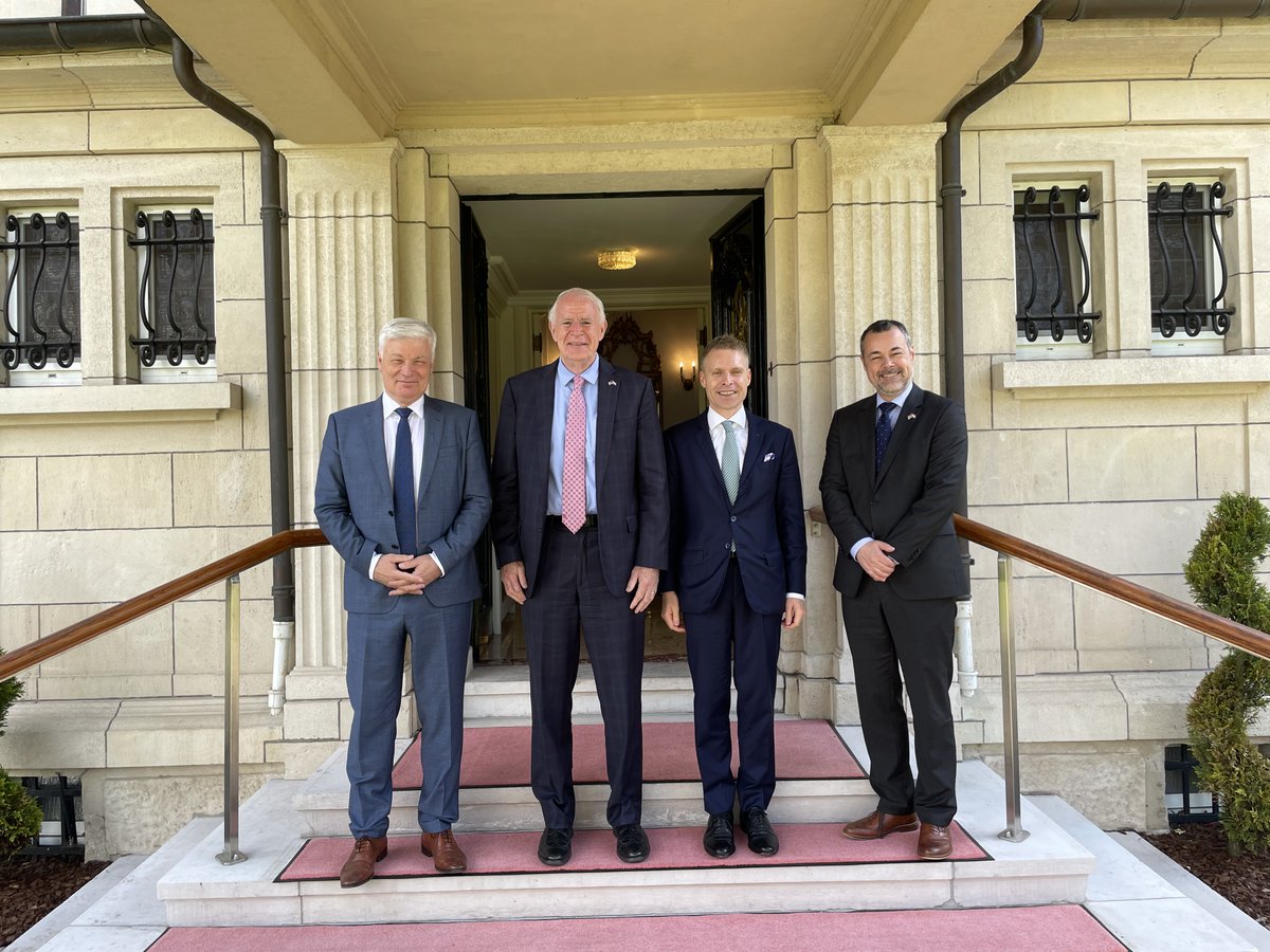 'Good to meet with @ClaudeWiseler, President of the @ChambreLux. We discussed how the need to safeguard and invest in our democracies is stronger than ever.' – Amb. Barrett