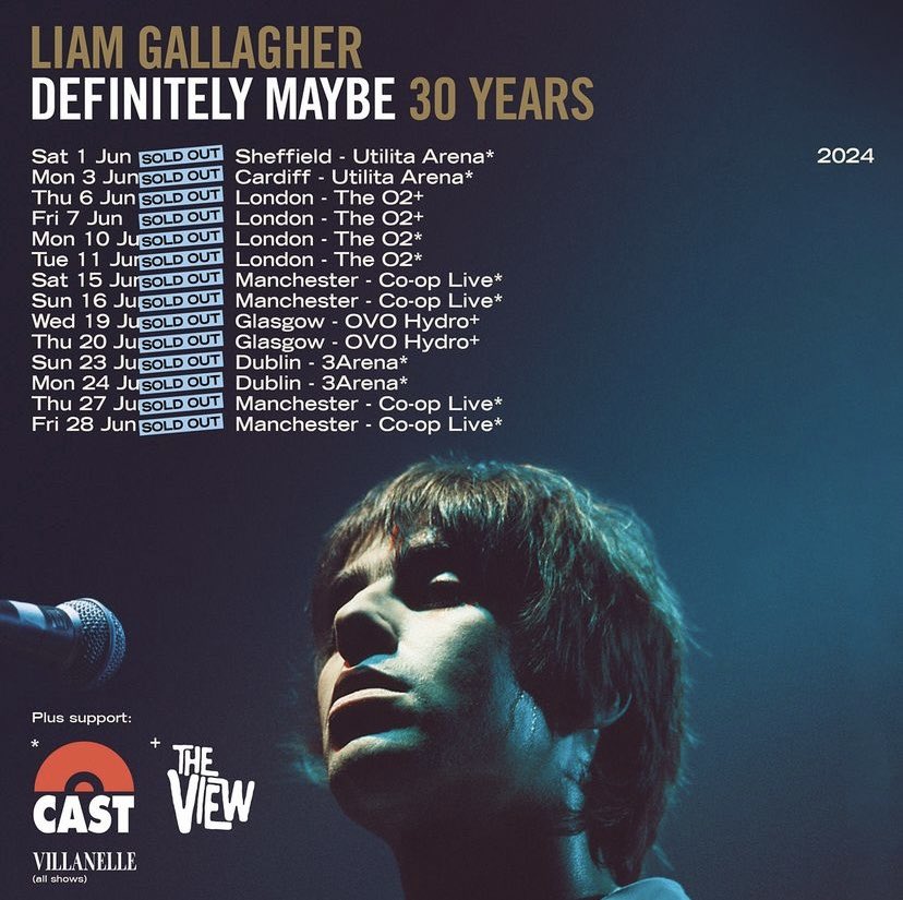 Rehearsals for the Definitely Maybe tour start today! Which date are you going to? 🤔