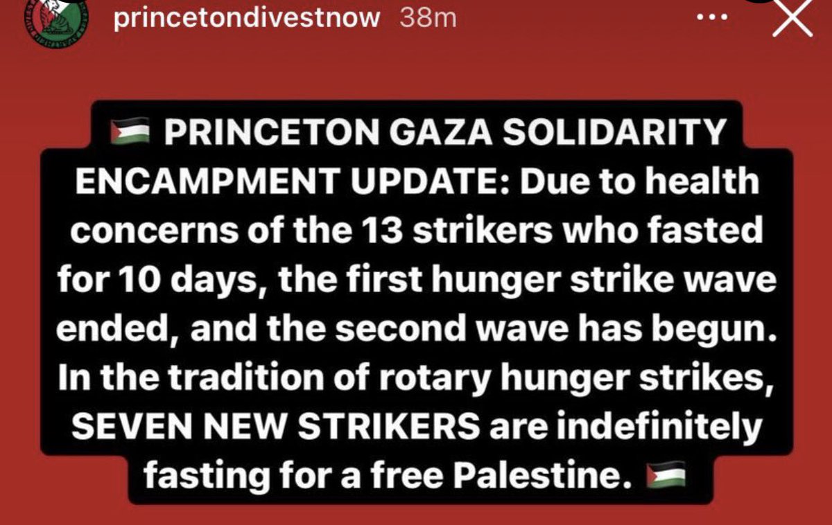 The Princeton hunger strikers quit because it got them nowhere, and because they were hungry! 😋