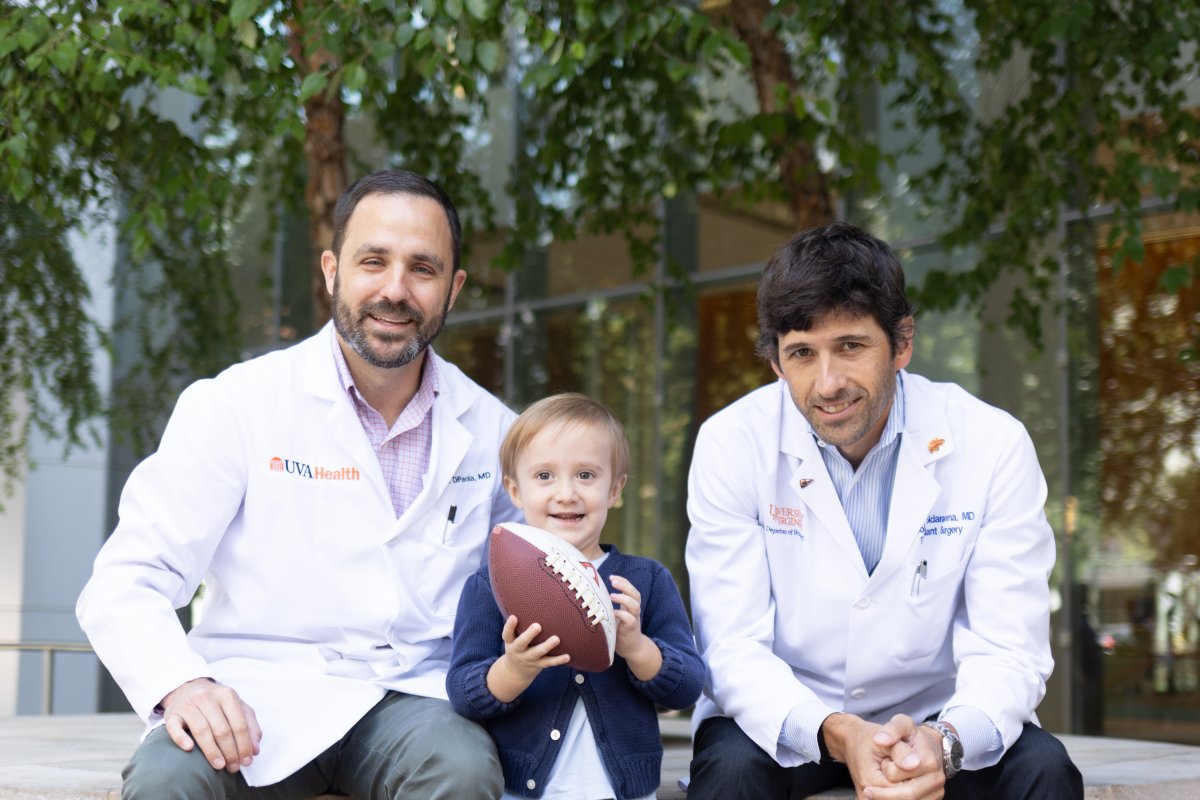William Bell was diagnosed with biliary atresia, a rare liver disease, when he was just a few weeks old. A #LiverTransplant saved his life. During the #UVAHealthChildrens Week of Giving, make a donation to help kids like William: bit.ly/4aaMxMX @UVAPediatrics @UVA_PICU