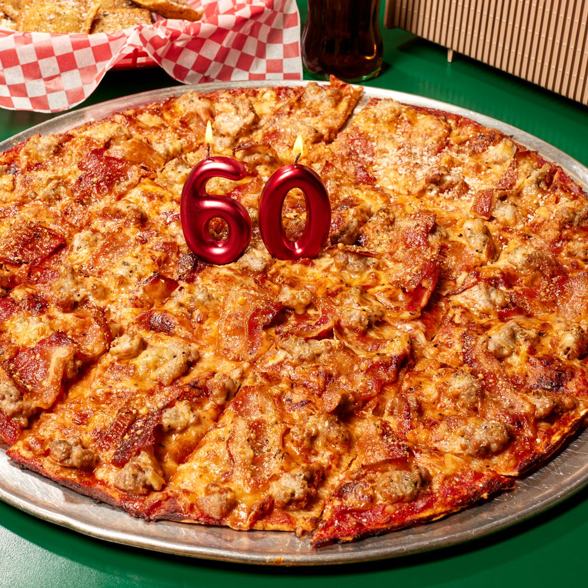 Celebrate #Imos60 with an XL 2-Topping Pizza for $19.64! 

#STL #ImosPizza #STLMade