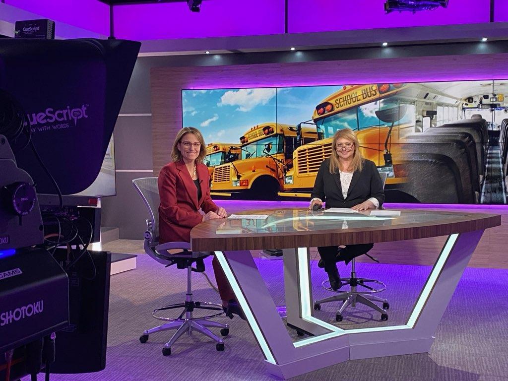 Watch @Doreen_M_Harris w/ @sarbetter @SpecNews1Albany on Capital Tonight. Discussed NY's $500M Bond Act funding for electric school bus transition. Plus, how schools can access funding/resources for purchasing, fleet planning, & charging infrastructure. bit.ly/4bfjZTU