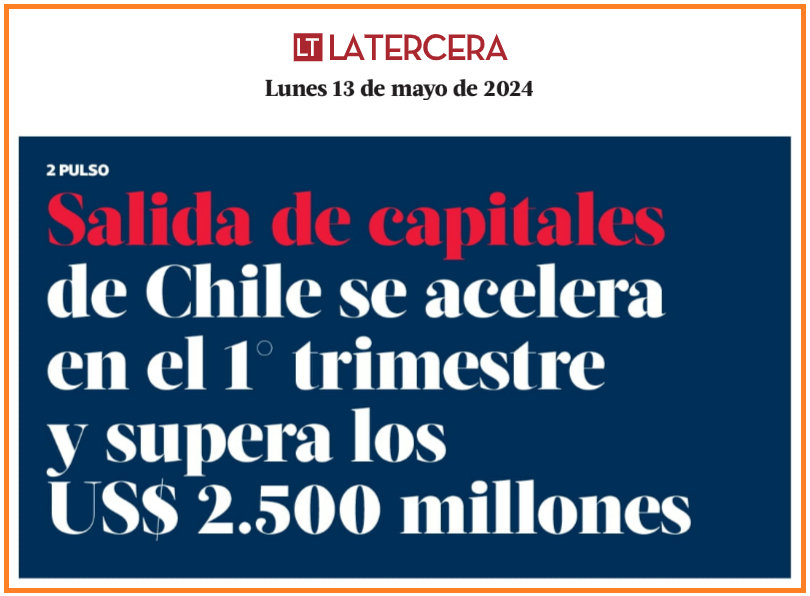 Se acelera la fuga de capitales de Chile.
Seremos un país cada vez más pobre.
Si se van capitales, no hay inversión, no hay crecimiento y menos creación de nuevos empleos y mejores salarios.
Con comunistas en el Gobierno y ataques a empresarios, nadie quiere invertir en Chile.