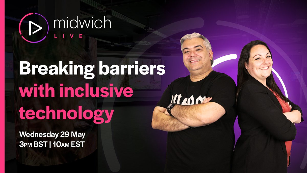 Midwich UK&I (@midwichltd) on Twitter photo ๐ฝ๏ธB๐๐๐๐๐๐๐ ๐๐๐๐๐๐๐๐ ๐๐๐๐ ๐๐๐๐๐๐๐๐๐ ๐๐๐๐๐๐๐๐๐๐ ๐
Join <a href="/chris_neto/">Christopher Neto CTS</a> and <a href="/midwichjenny/">Jenny Hicks #AVonAir #MidwichLive</a> in this #MidwichLive episode focused on neurodiversity and technology.
๐ Weds 29 May
๐ฐ 3pm BST | 10am EST
๐youtube.com/watch?v=H_BFwAโฆ ๐ฝ๏ธB๐๐๐๐๐๐๐ ๐๐๐๐๐๐๐๐ ๐๐๐๐ ๐๐๐๐๐๐๐๐๐ ๐๐๐๐๐๐๐๐๐๐ ๐
Join <a href="/chris_neto/">Christopher Neto CTS</a> and <a href="/midwichjenny/">Jenny Hicks #AVonAir #MidwichLive</a> in this #MidwichLive episode focused on neurodiversity and technology.
๐ Weds 29 May
๐ฐ 3pm BST | 10am EST
๐youtube.com/watch?v=H_BFwAโฆ