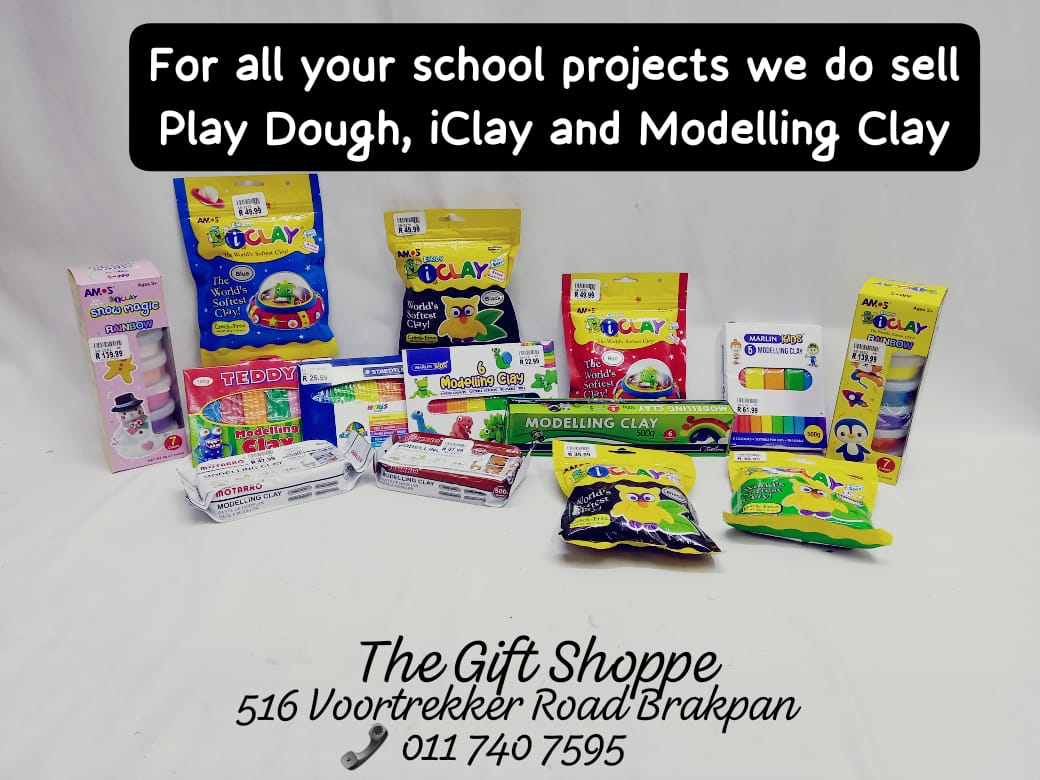 #schoolprojects 
#playdough 
#airdryingclay
#Brakpan 
#TheGiftShoppeBrakpan