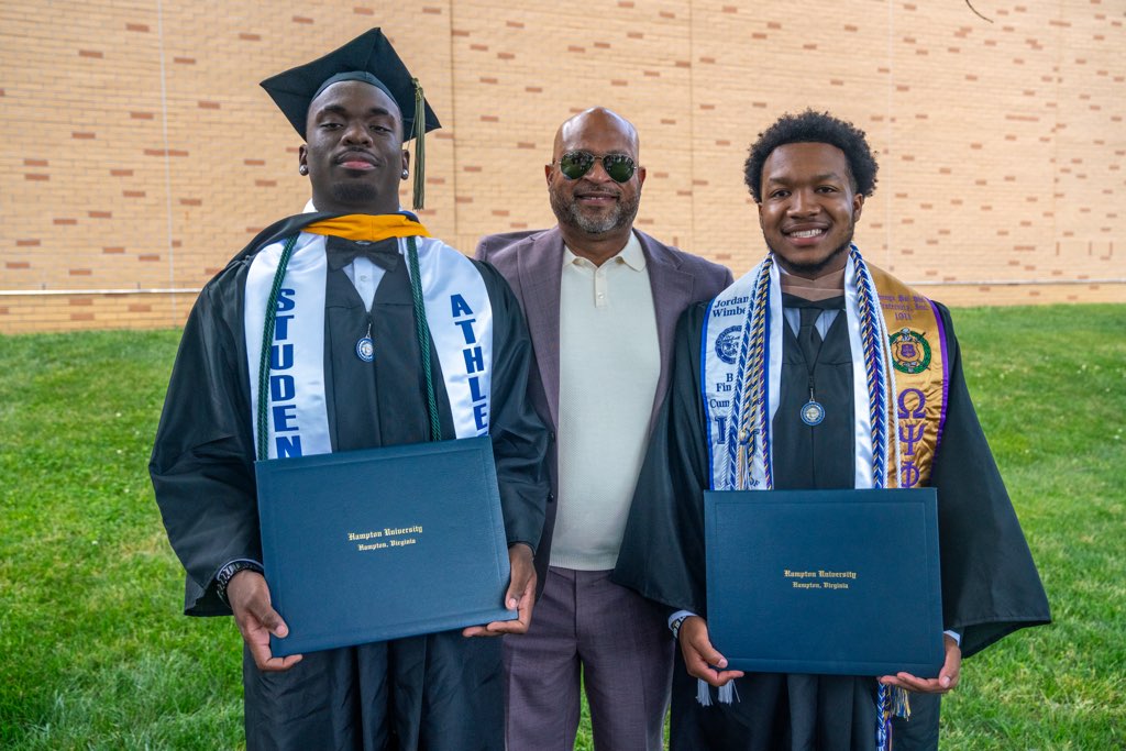 Congratulations Ty'mere Robinson on receiving your BA Sport Management with Honors from Hampton University! Ty'mere plays @Hampton_FB and was one of my players at Hackensack HS. #ProudCoach #TheWhy #FAMILY