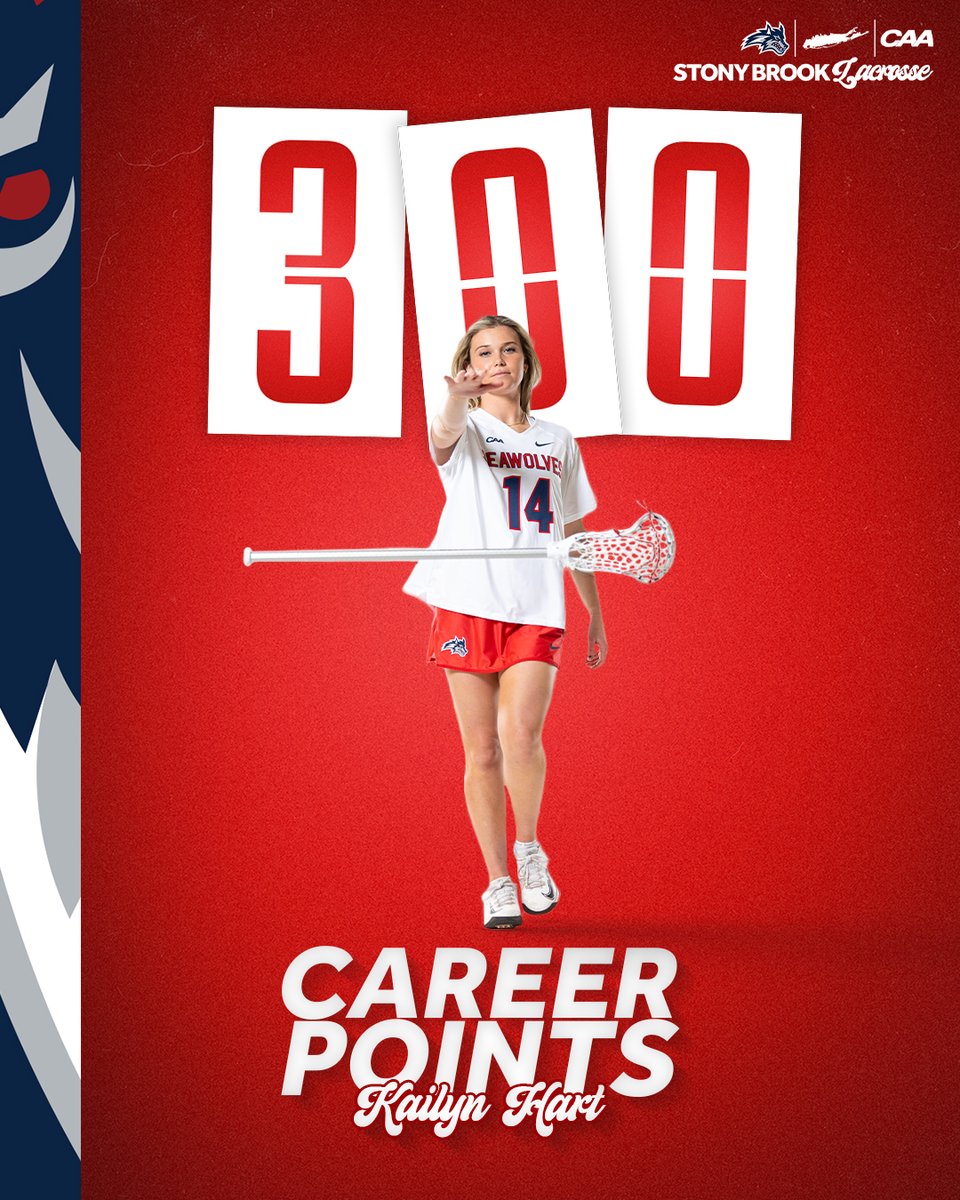 3⃣0⃣0⃣ 𝗖𝗔𝗥𝗘𝗘𝗥 𝗣𝗢𝗜𝗡𝗧𝗦 🙌 Congratulations to @hartkailyn on becoming the sixth player in program history to record 300 career points! 🌊🐺 x #NCAALAX