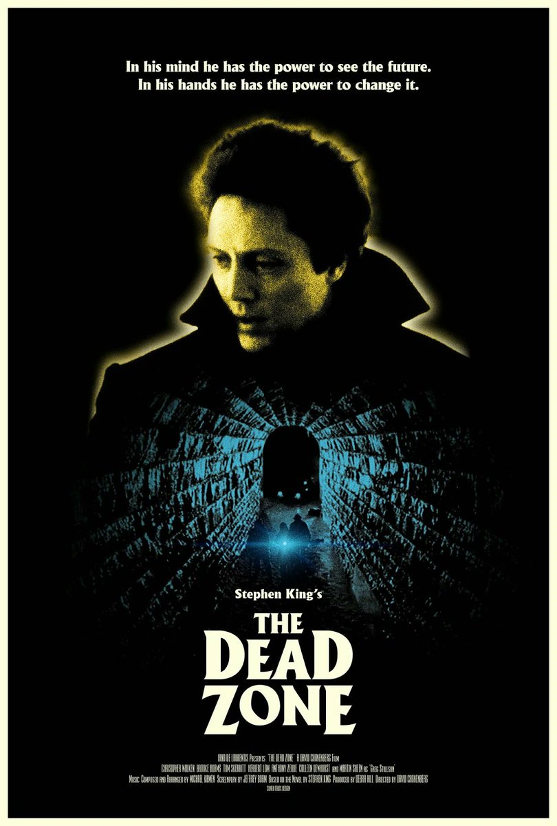 Somehow, the fact that THE DEAD ZONE was directed by #DavidCronenberg had always escaped me. 

Watched it and loved it. Had zero idea where it was going as a story, and was all the way in because of #ChristopherWalken and #BrookeAdams' performances.

#TheDeadZone #StephenKing