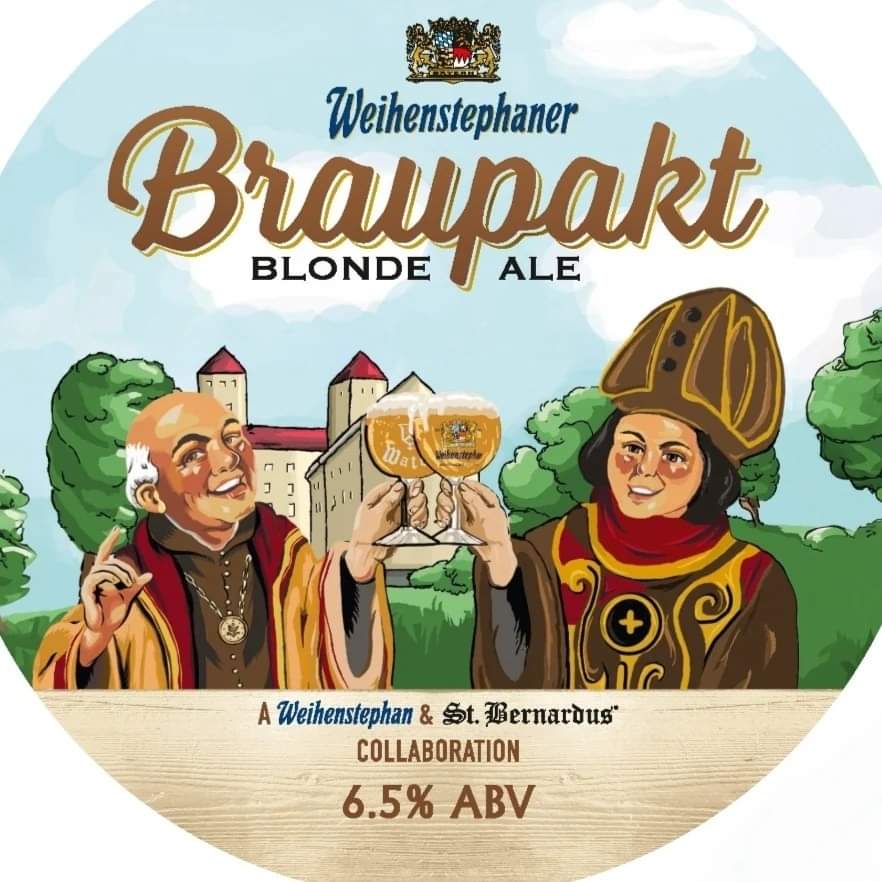 We just put this on the taps...& it's banging! Made with hops from Belgium, yeast from Weihenstephan, malt from Bavaria & water from Freising, Braupakt is a 6.5% collab between St Bernardus & Weihenstephaner, brewed in accordance with the German Purity Law of 1516. Get it now!