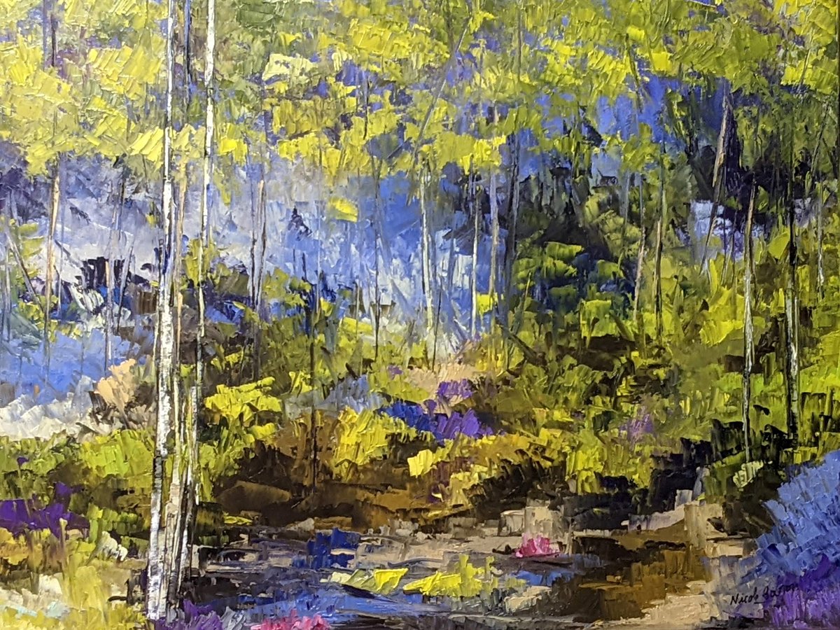Colorful Silence (2022)
Huile et spatule 61 x 76 cm. 
Par Nicole Caron

#artdaily #artgallery #arts #originalart #oilpainting #art