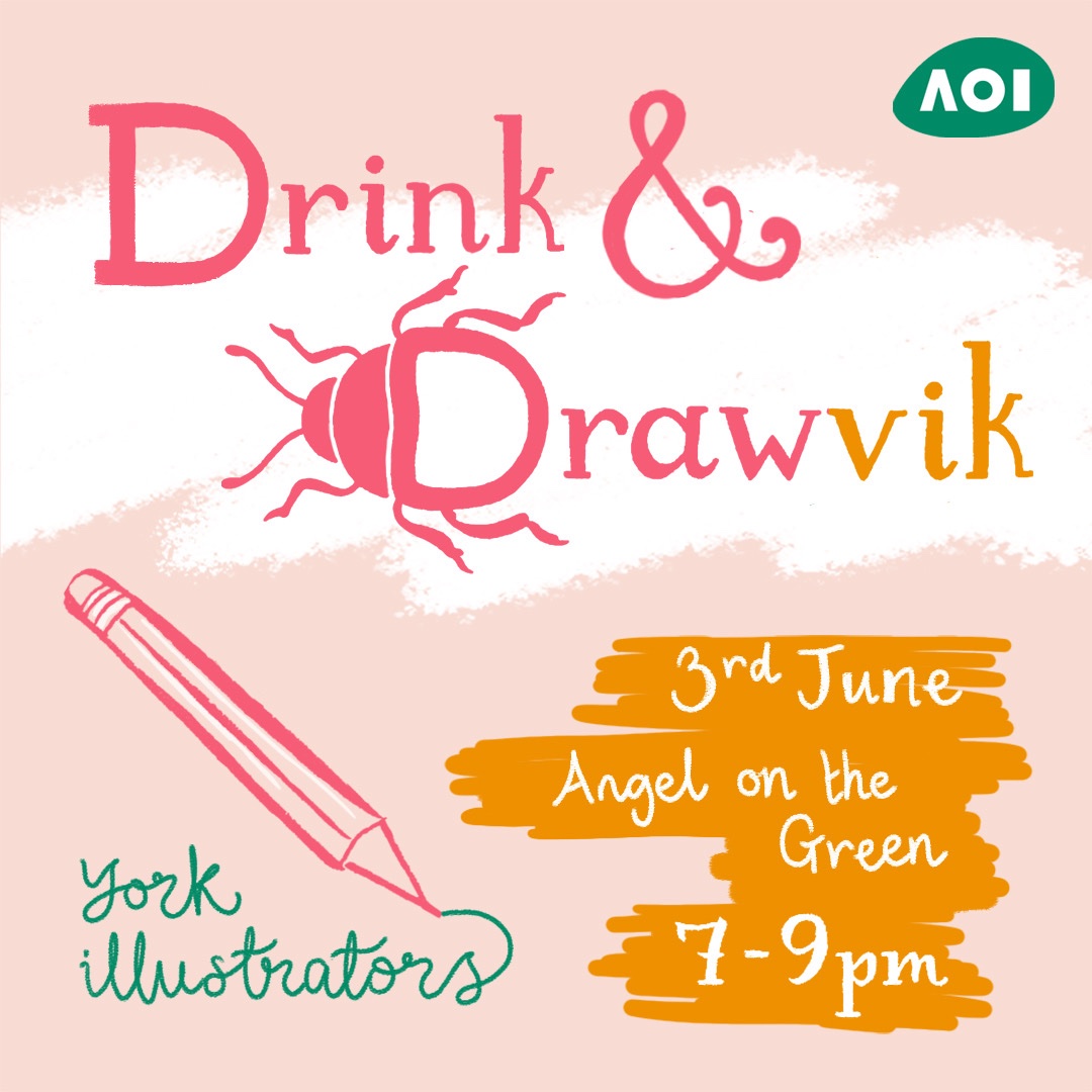 Our third FREE meet up for York creative folk! ✏️💭 🙌 Come hang out at @AngelOnTheGreen on 3rd June! Tickets available here: eventbrite.co.uk/e/903110978247 🙌 Sponsored by @theaoi 🙌 Image credit @BeckiHarper #whatsoninyork #York #illustration #communityevent #illustrators