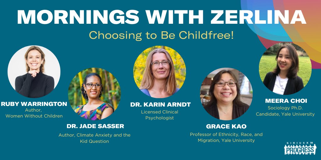 Did you miss our Choosing to be Childfree special? Tune in on the SiriusXM web player or app to hear @ZerlinaMaxwell in conversation with Ruby Warrington, @theprofsasser, Dr. Karin Arndt, @Prof_GraceKao & Meera Choi! 🎧Listen: sxm.app.link/childfree