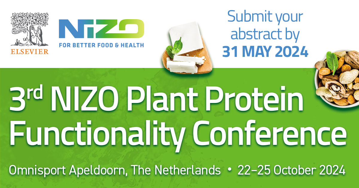 Abstract submission deadline extended to 31 May 2024! Submit your abstract today to the 3rd NIZO Plant Protein Functionality Conference #NIZOplantprotein
spkl.io/60104N79y