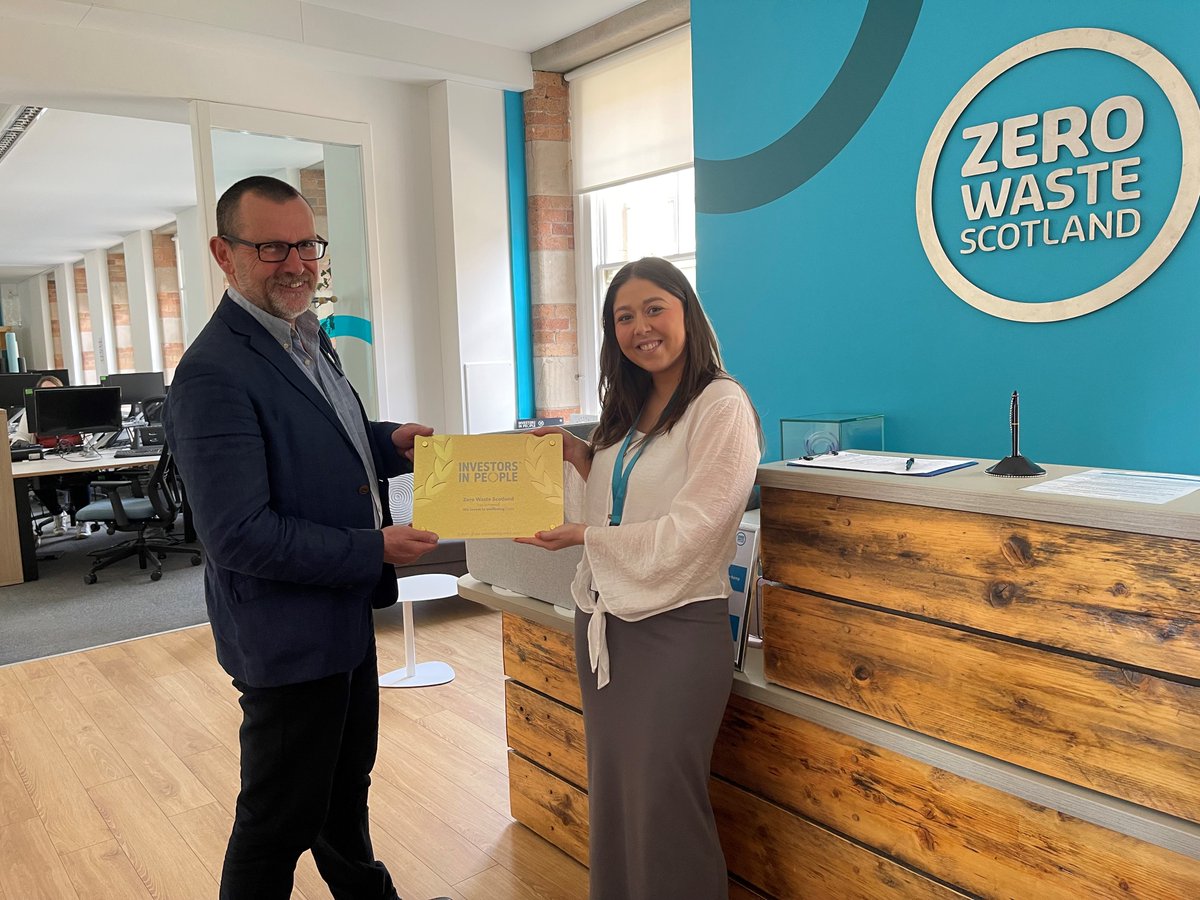 We got GOLD! We are proud to have been awarded the Gold We Invest in Wellbeing accreditation from @IIP for all our efforts in leading, supporting and improving a culture of wellbeing here at Zero Waste Scotland. #WeInvestInWellbeing #MentalHealthAwarenessWeek #MakeWorkBetter